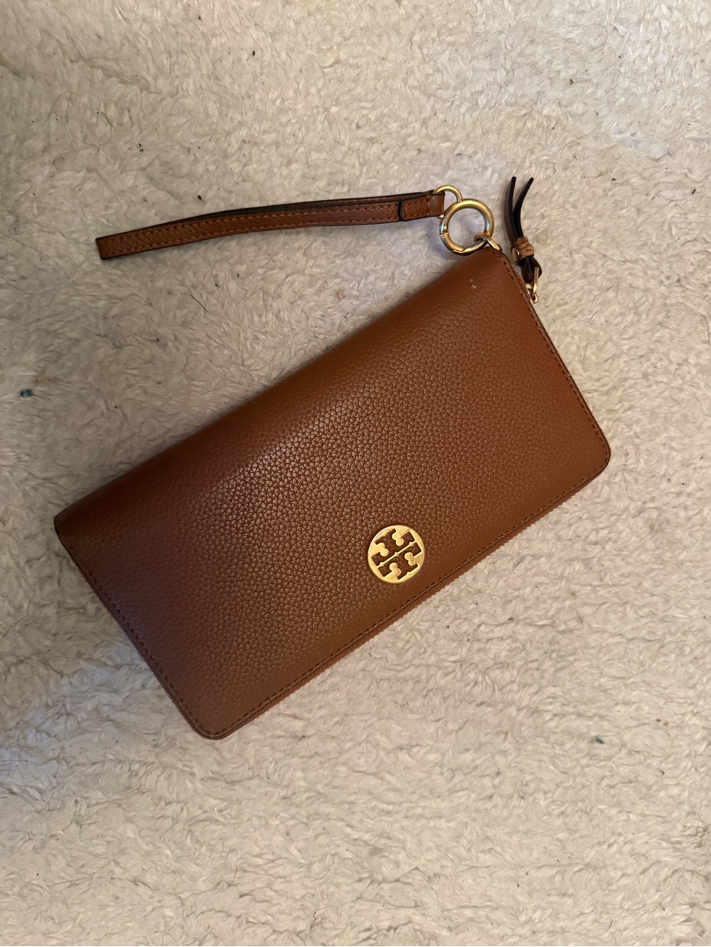 Tory Burch Brown Leather Continental Wallet
